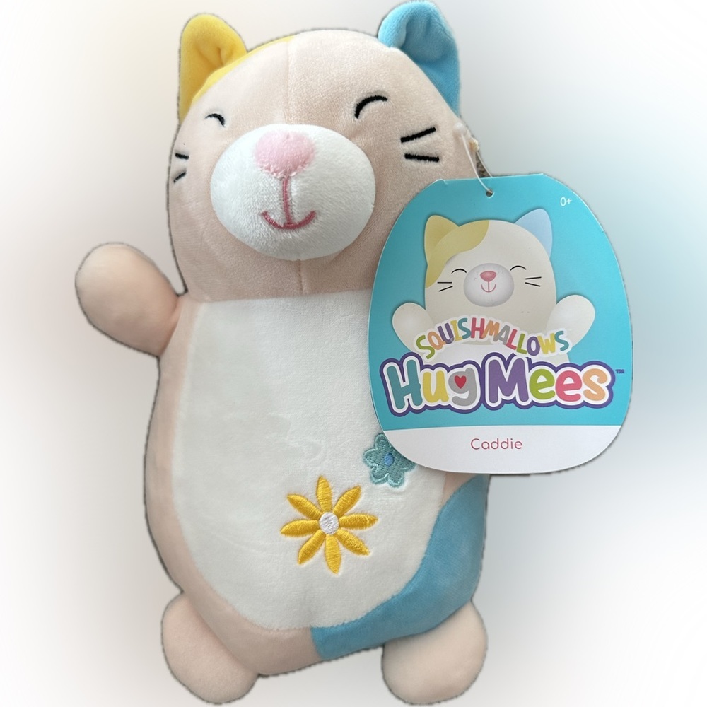 NWT CADDIE 10” Hug Mee Blue and Yellow Cat *Easter* Squishmallows​